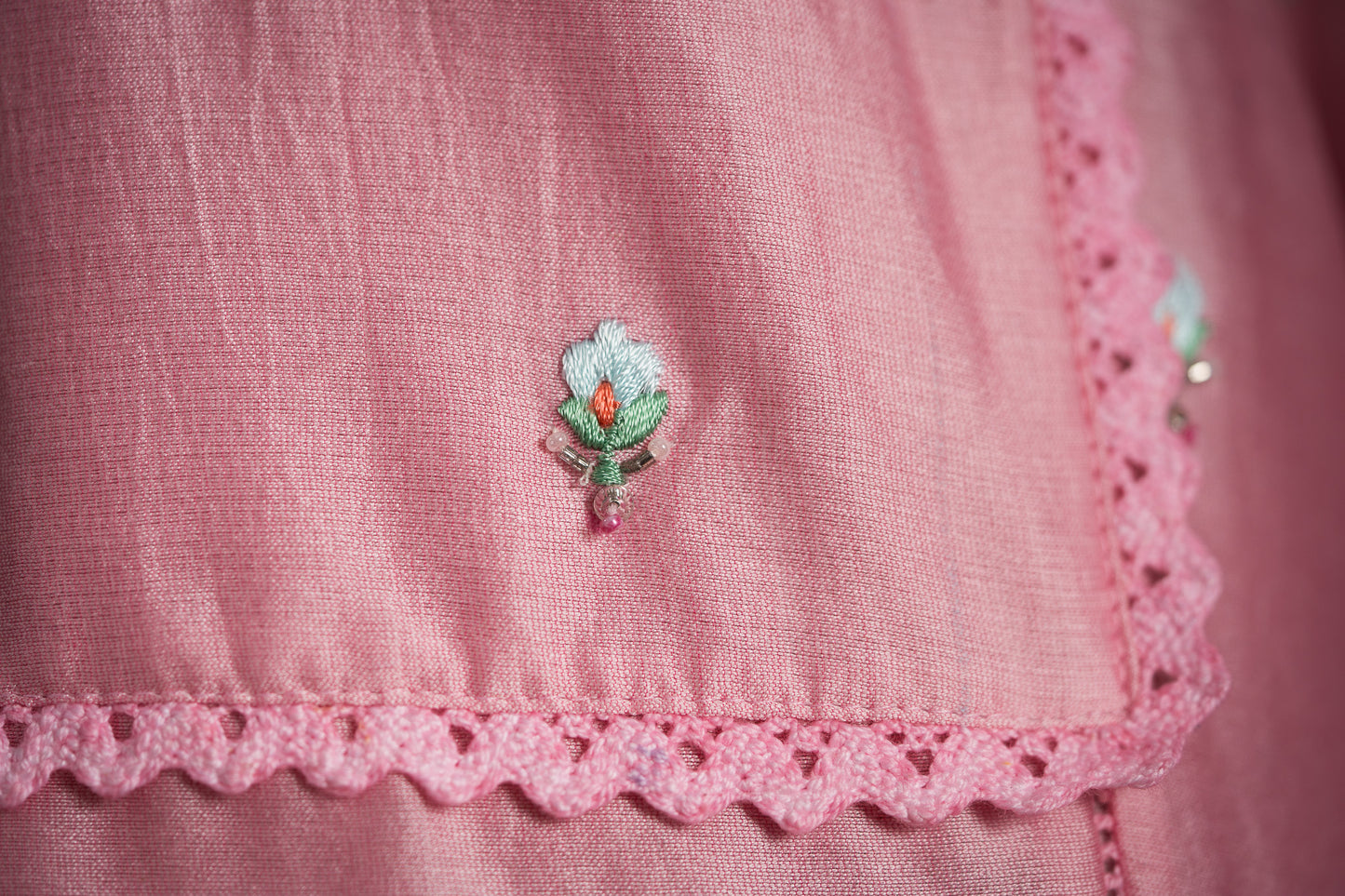 Pink Floral Kurta Set