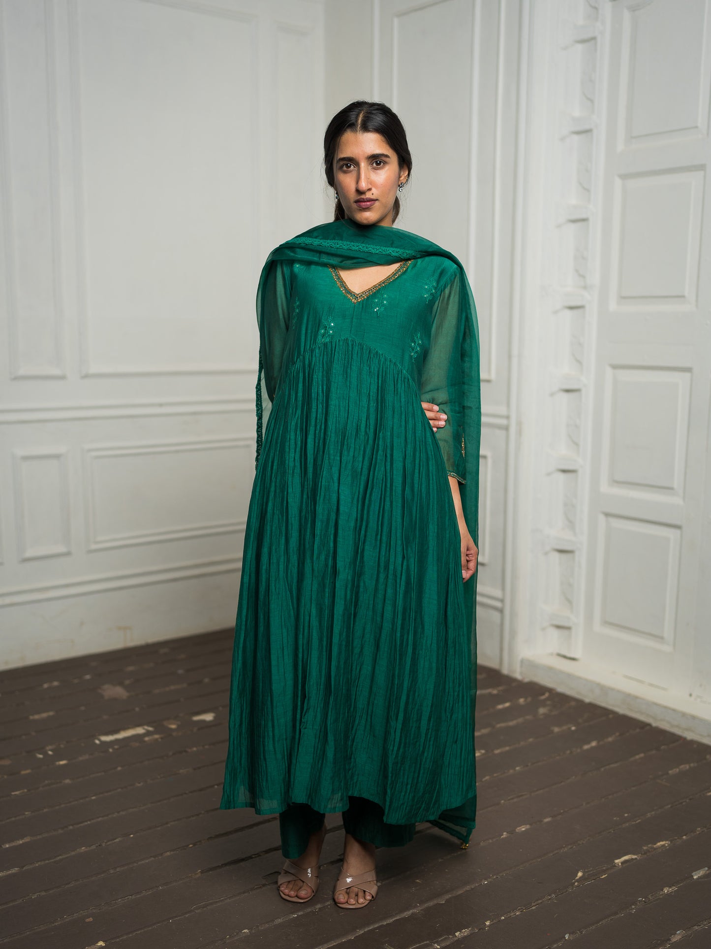 Emerald Enchantment Festive Kurta Set