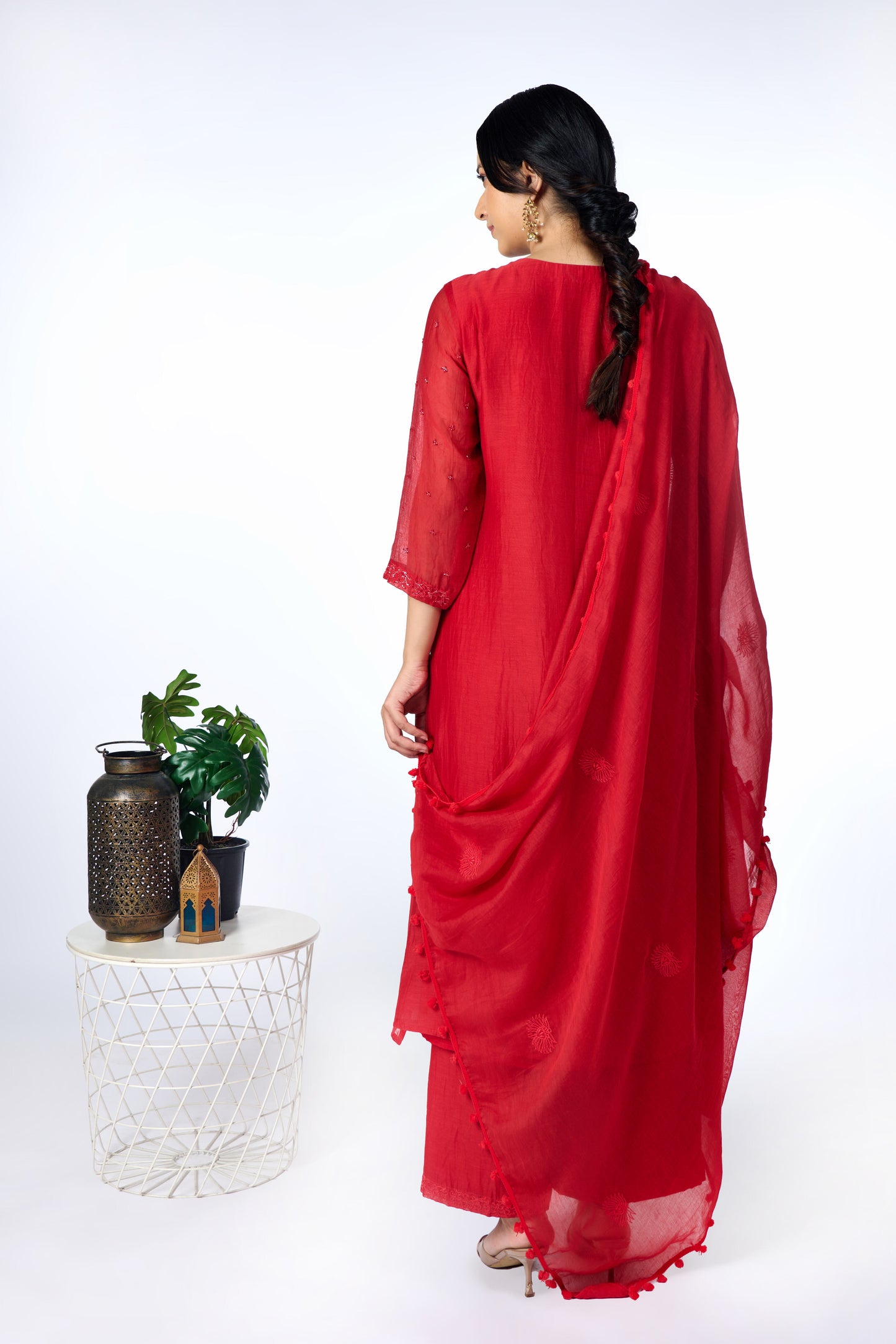 Crimson Luxe Kurta Set