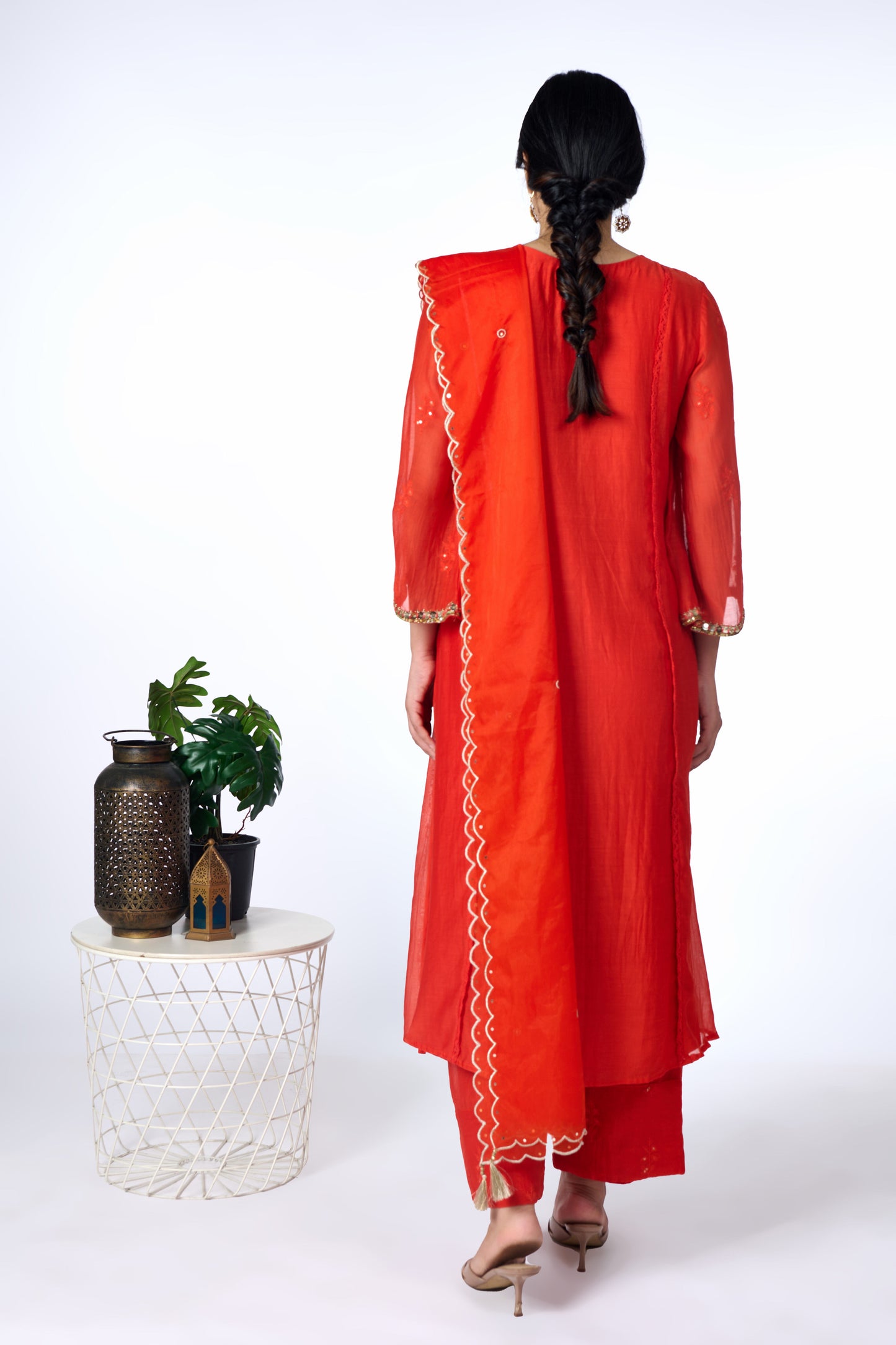 Lohri Orange Kurta Set
