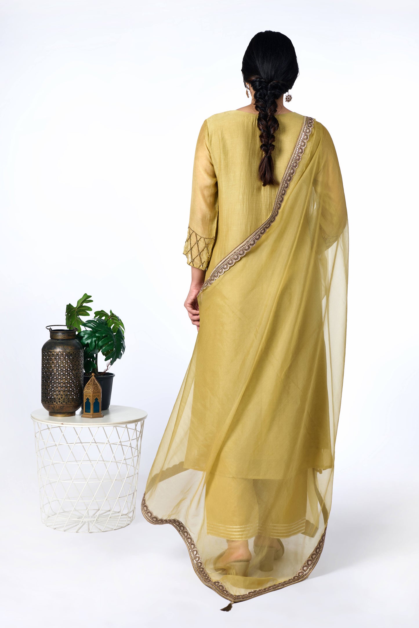 Luminous Chartreuse Kurta Set