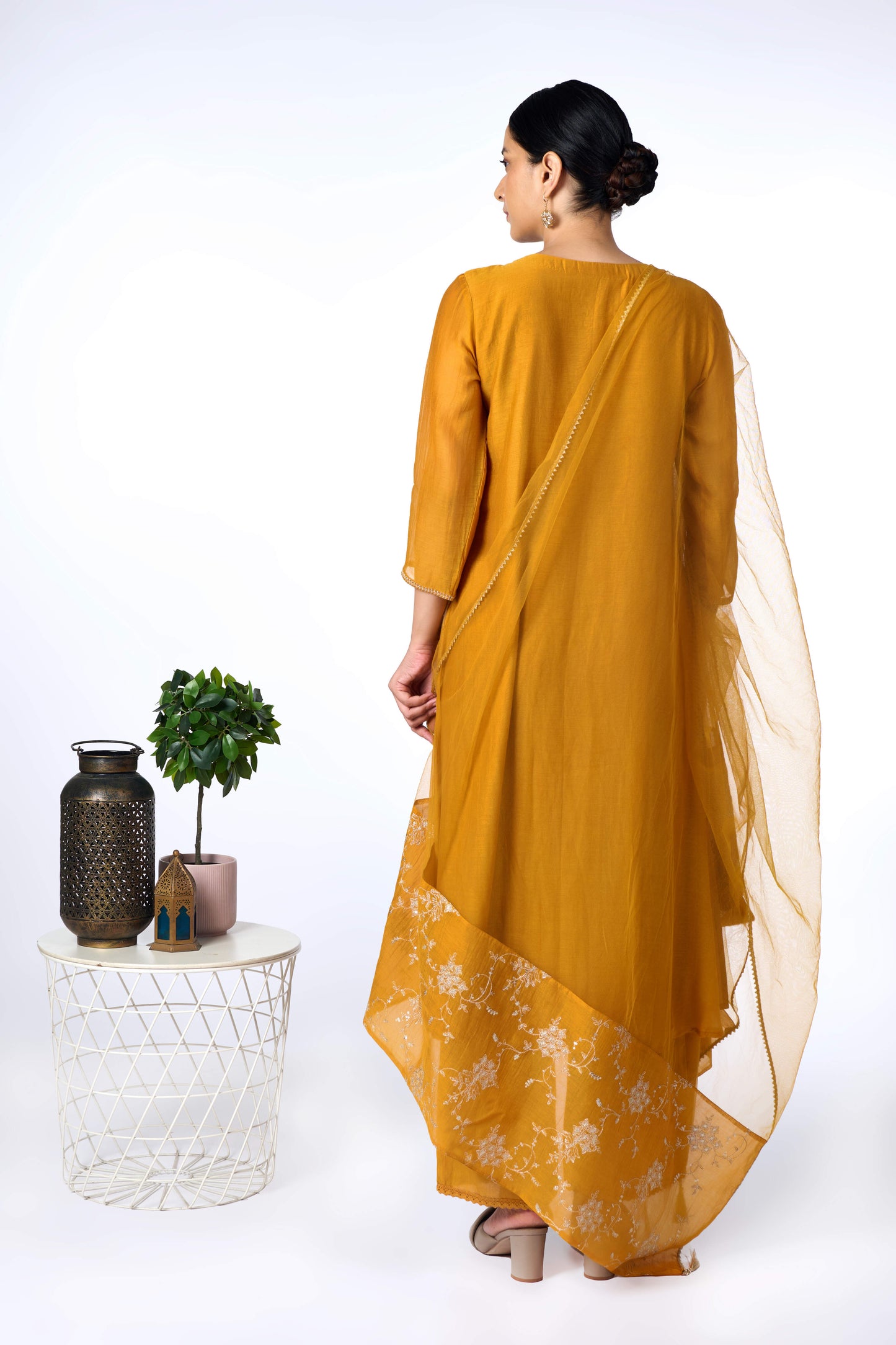 Silver Basket Kurta Set