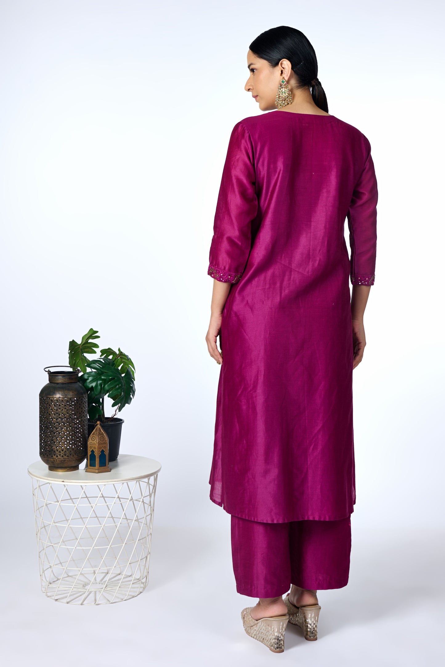 Magenta Angrakha Set